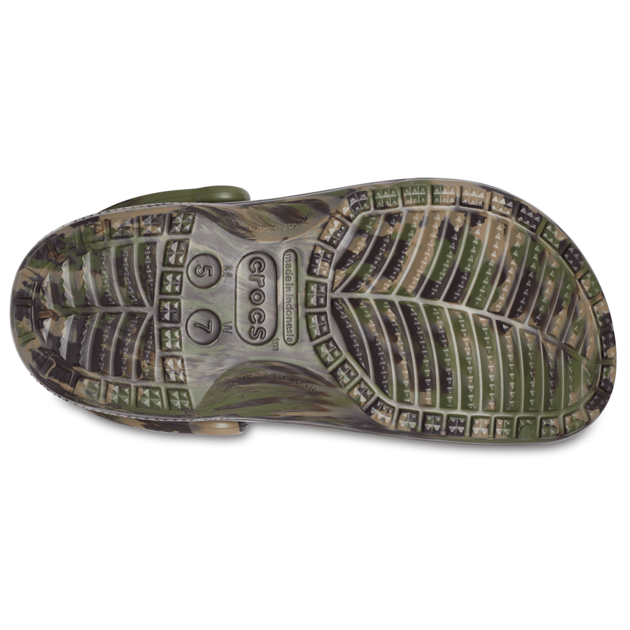 Army Green / Multi Baya Marbled Clog - Bottom - Crocs
