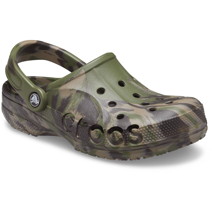 Army Green / Multi Baya Marbled Clog - Angle - Crocs