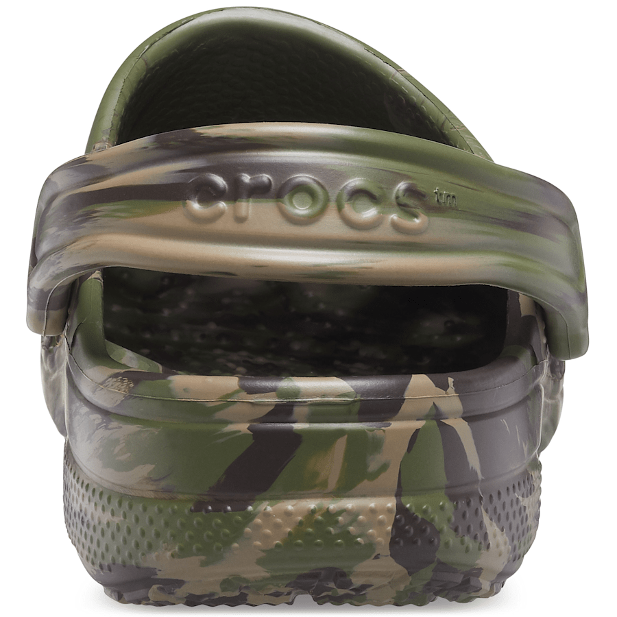 Army Green / Multi Baya Marbled Clog - Back - Crocs