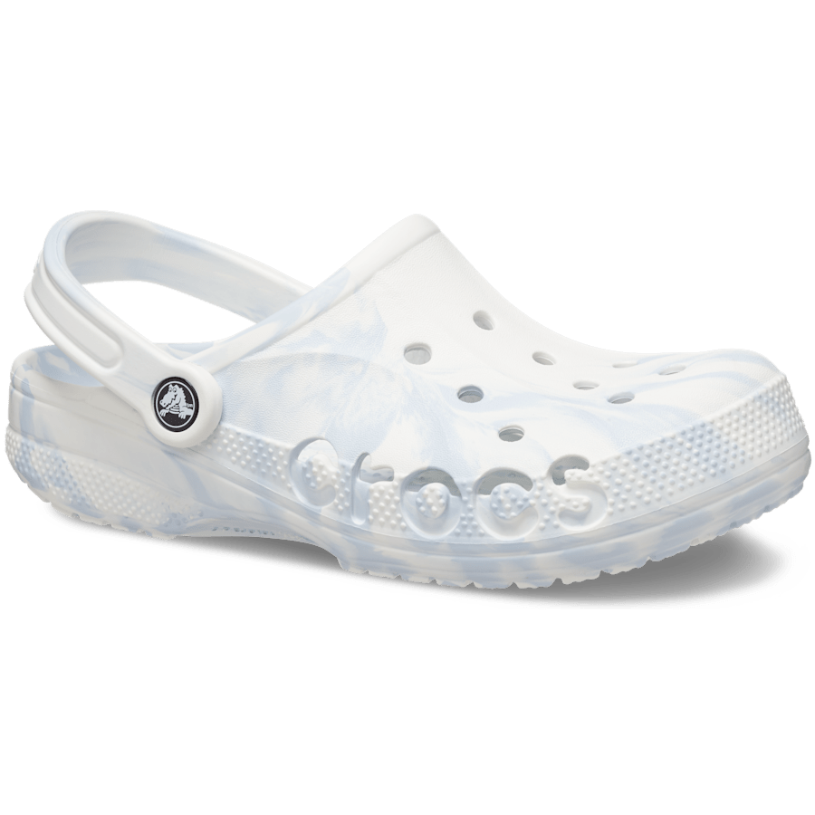 White / Multi Baya Marbled Clog - Angle - Crocs
