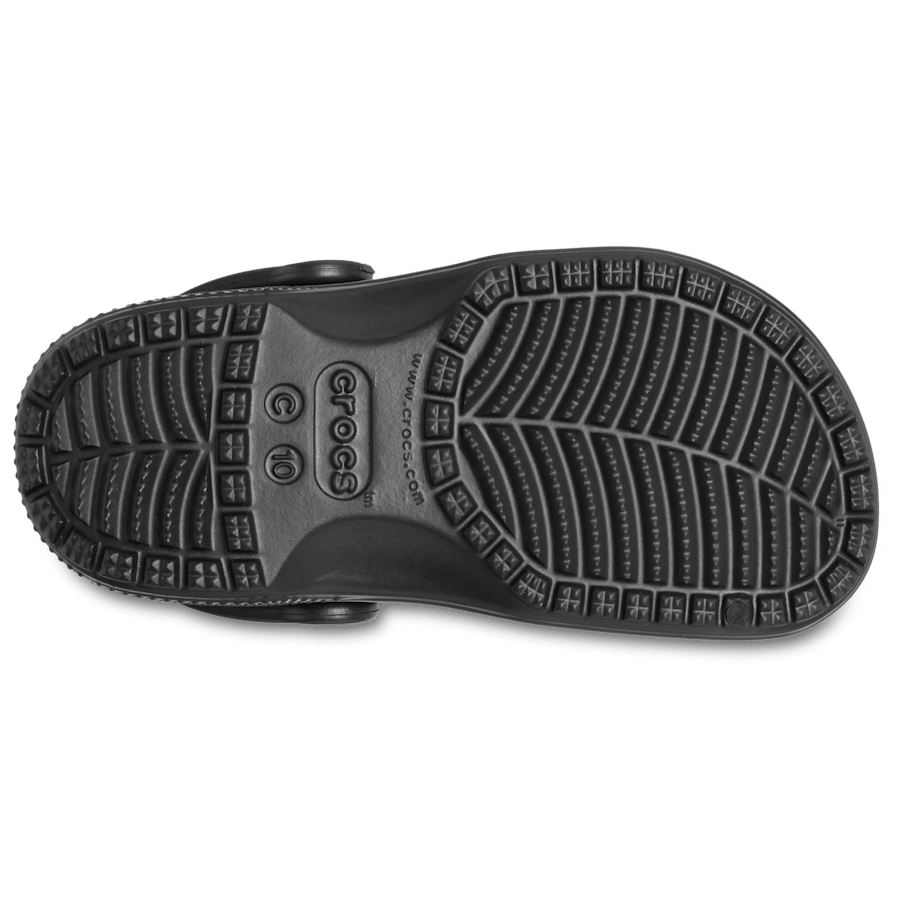 Black Toddler Classic Clog - Bottom - Crocs