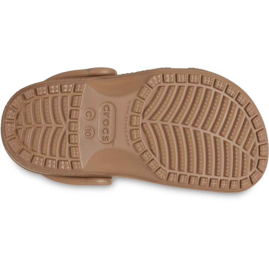 Milk Chocolate Toddler Classic Clog - Bottom - Crocs