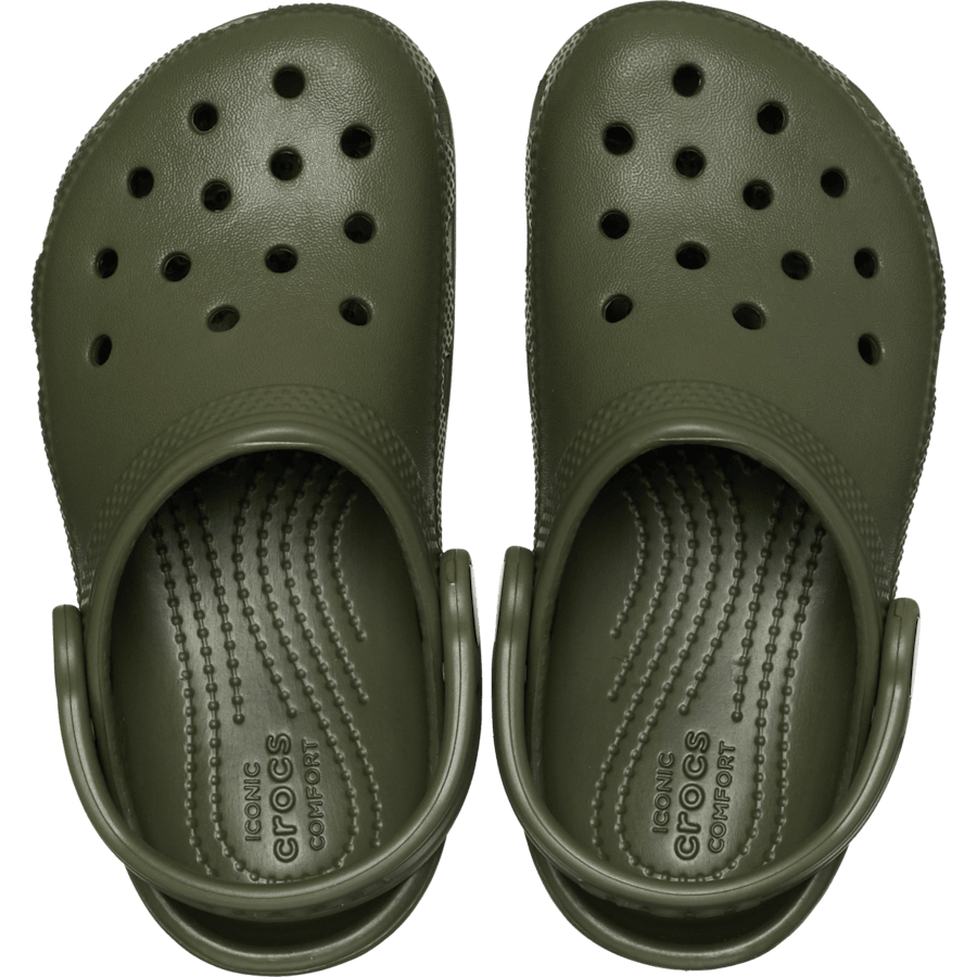 Army Green Toddler Classic Clog - Top - Crocs