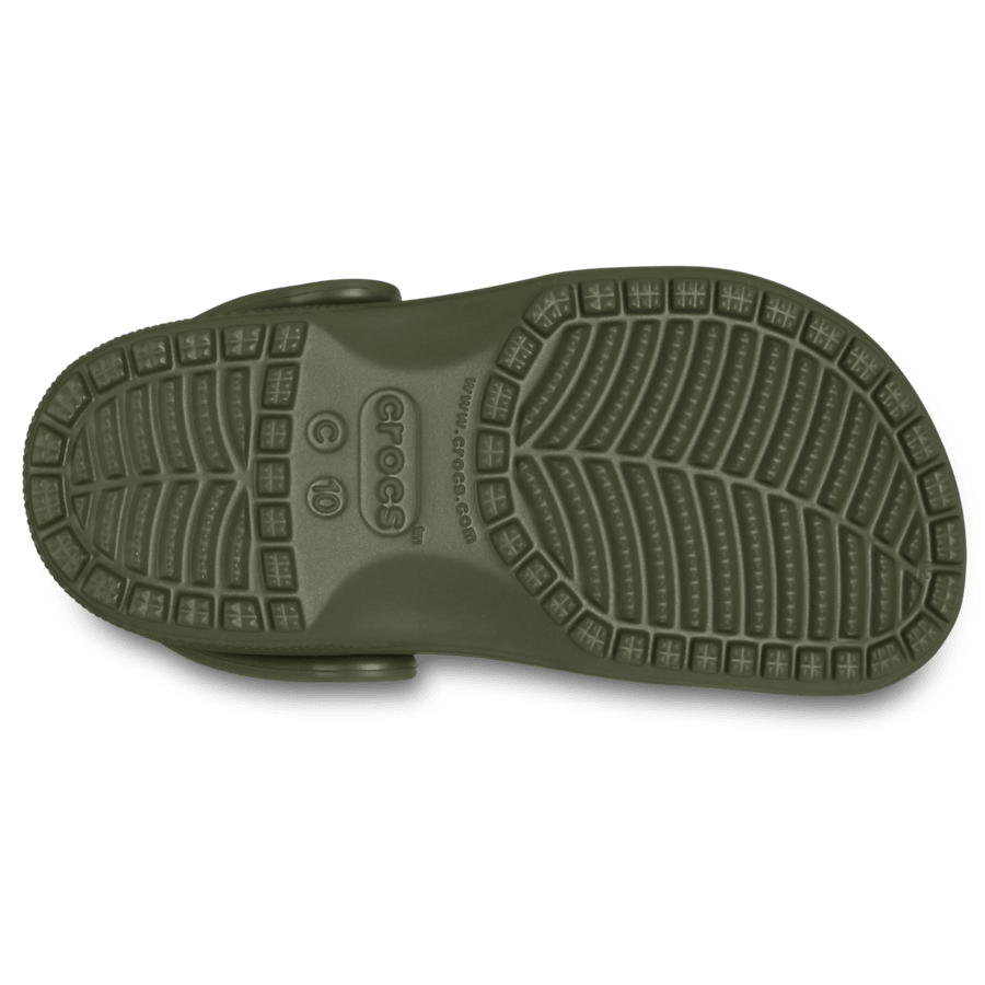 Army Green Toddler Classic Clog - Bottom - Crocs