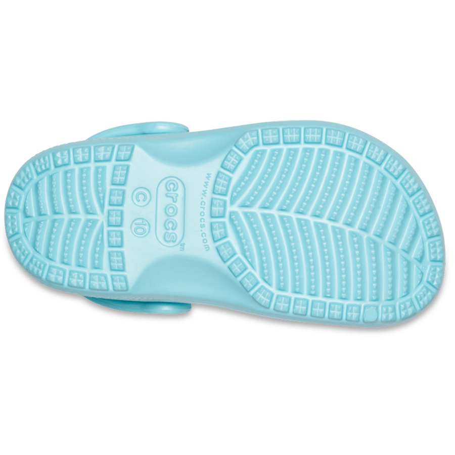 Ice Blue Toddler Classic Clog - Bottom - Crocs