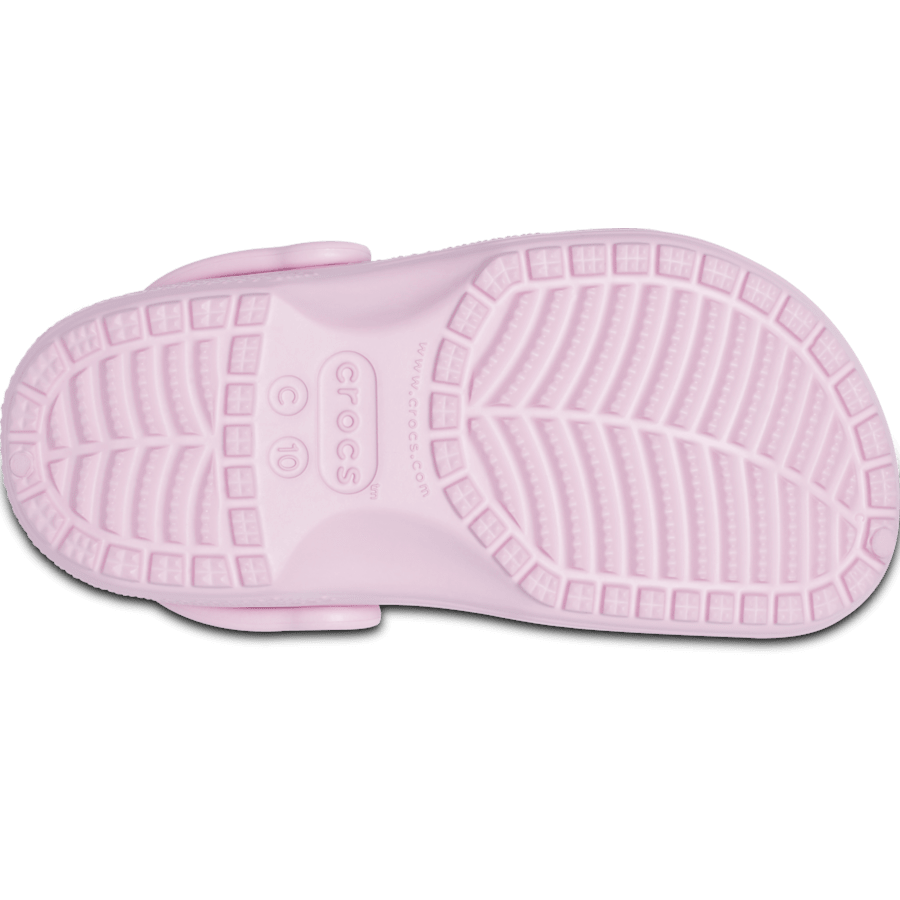 Ballerina Pink Toddler Classic Clog - Bottom - Crocs
