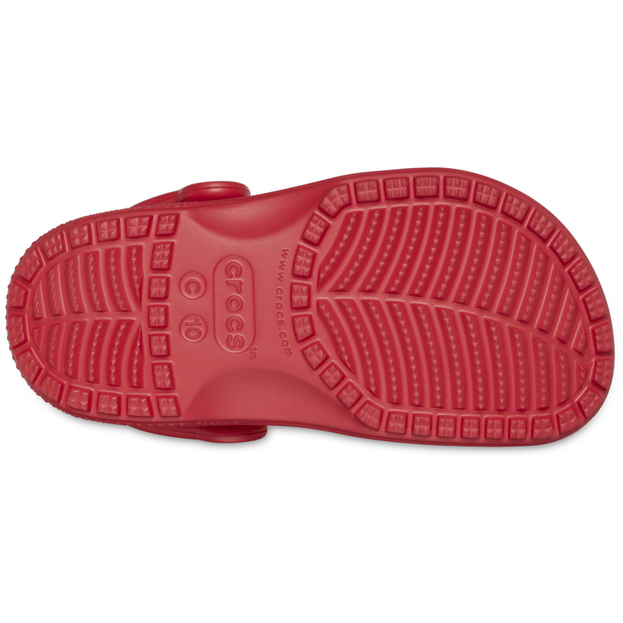 Varsity Red Toddler Classic Clog - Bottom - Crocs