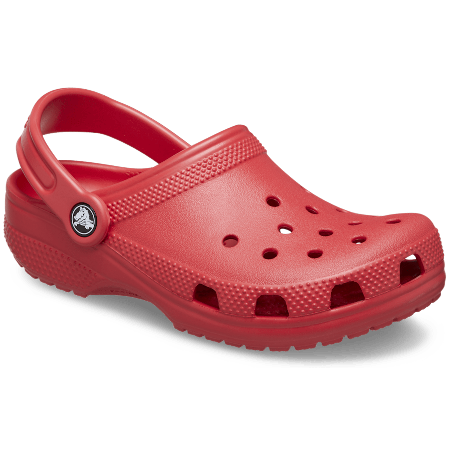 Varsity Red Toddler Classic Clog - Angle - Crocs