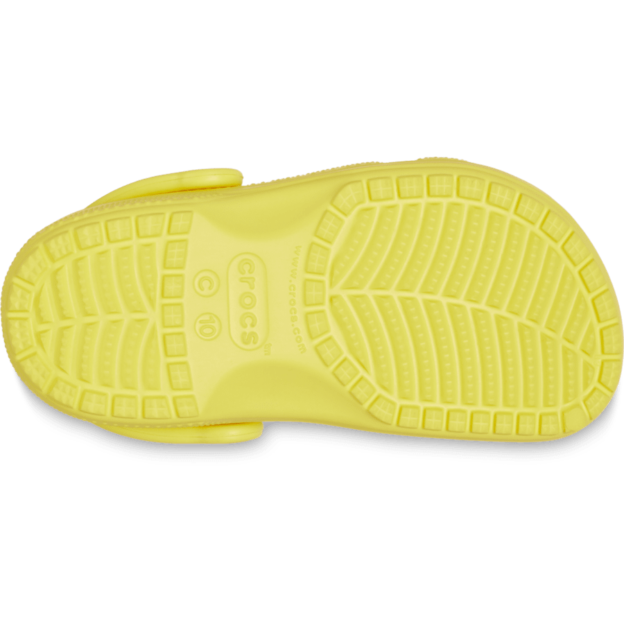 Cyber Yellow Toddler Classic Clog - Bottom - Crocs