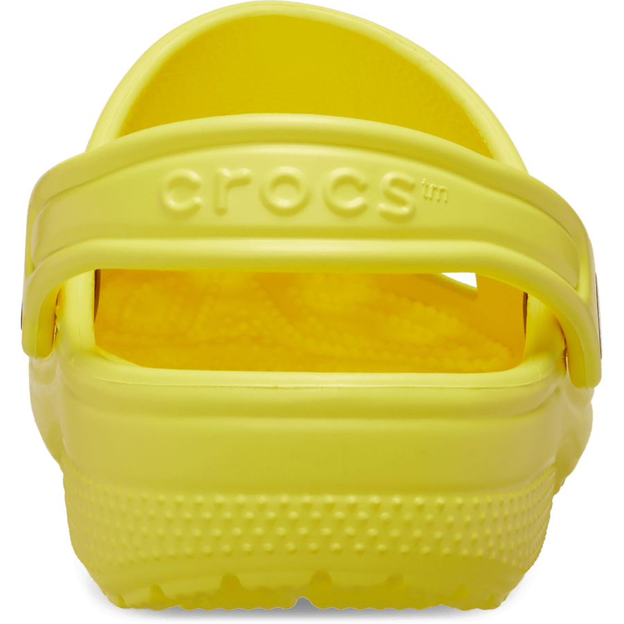 Cyber Yellow Toddler Classic Clog - Back - Crocs