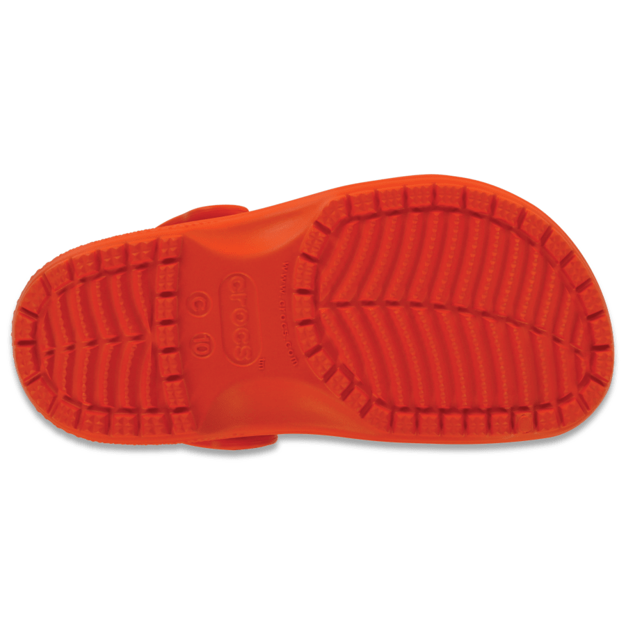 Tangerine Toddler Classic Clog - Bottom - Crocs