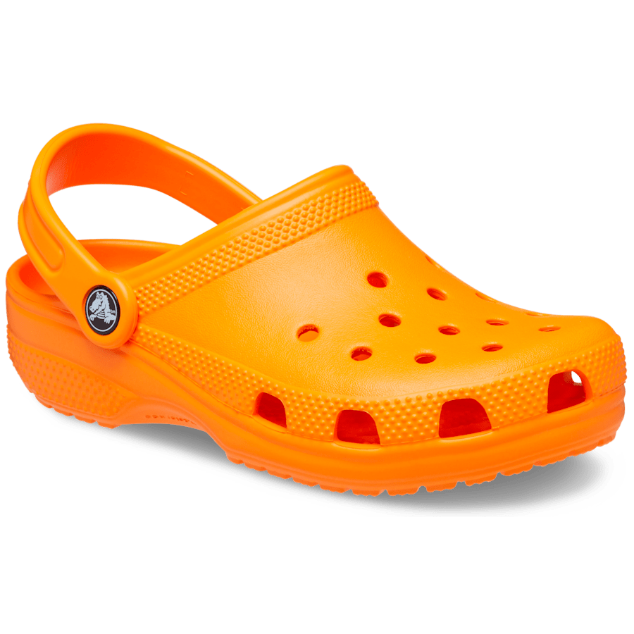 Orange Zing Toddler Classic Clog - Angle - Crocs