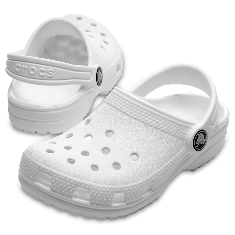 White Kids' Classic Clog - Pair - Crocs