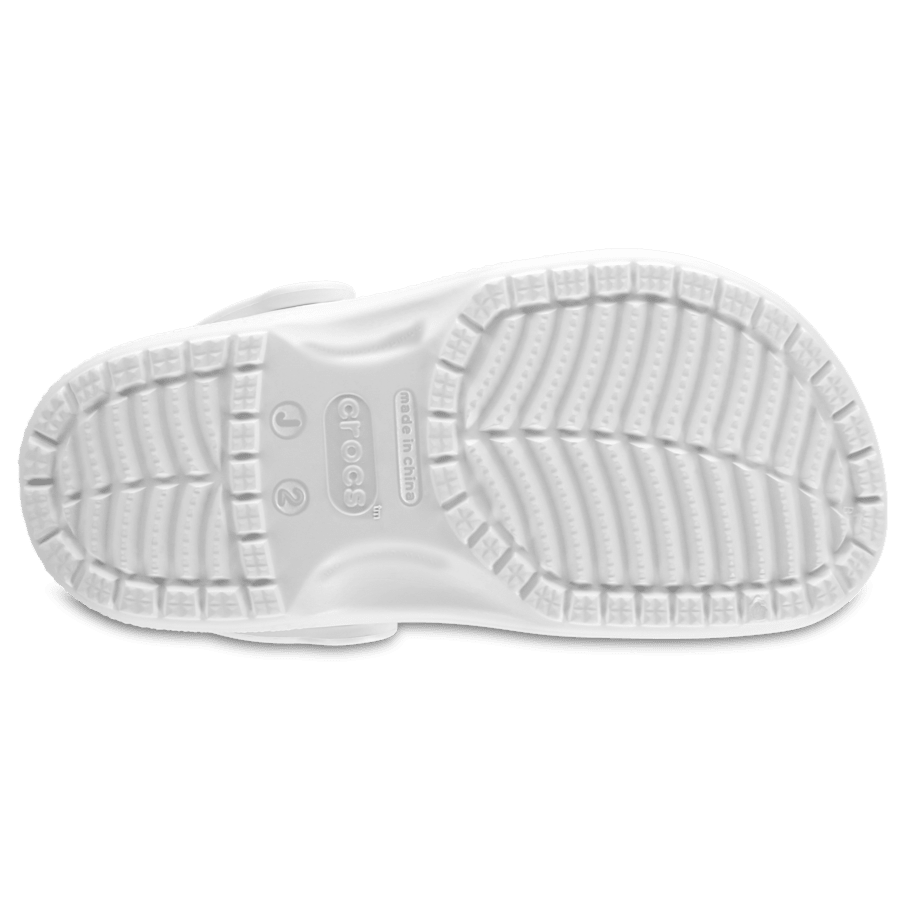 White Kids' Classic Clog - Bottom - Crocs