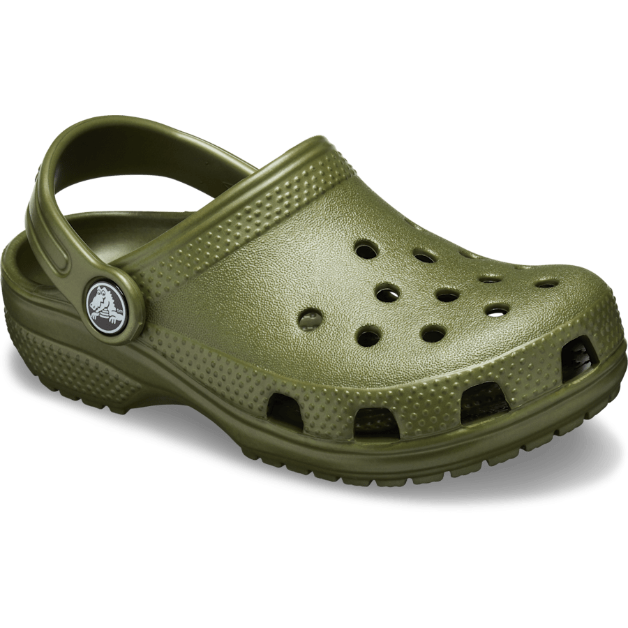 Army Green Kids' Classic Clog - Angle - Crocs