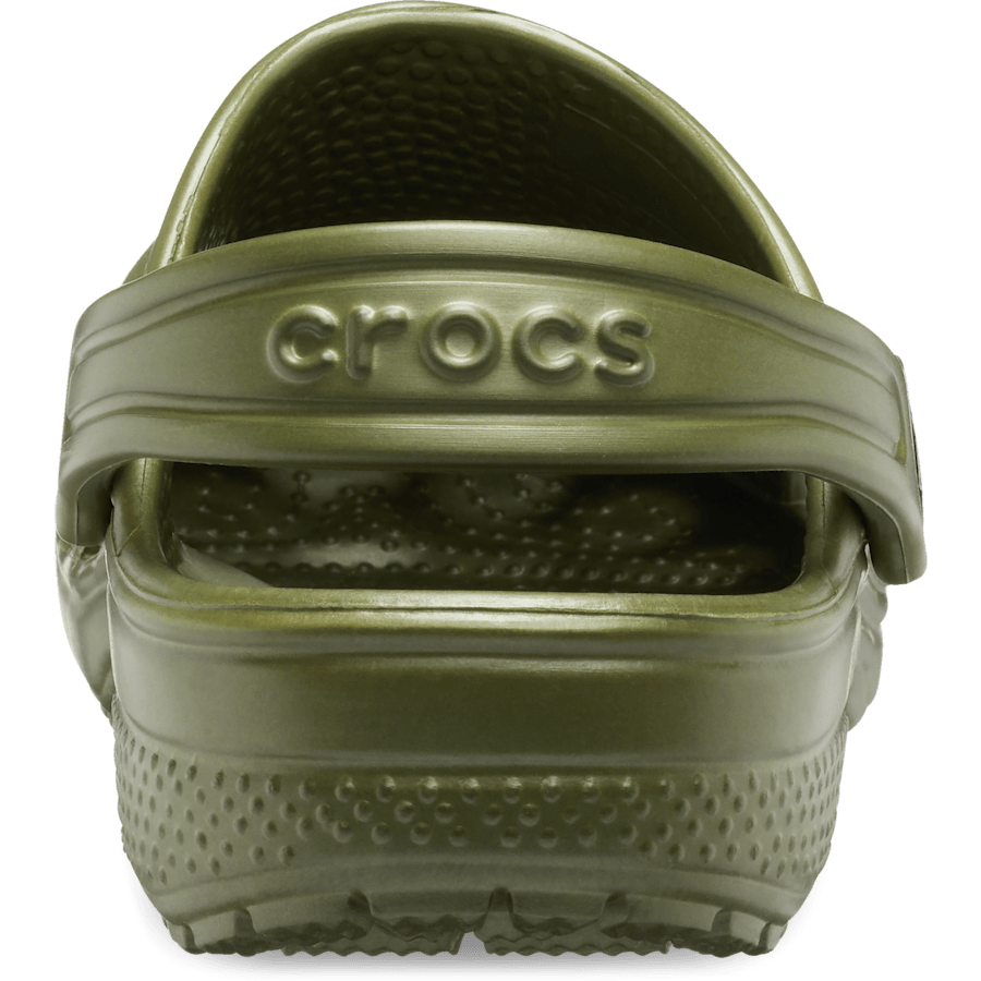 Army Green Kids' Classic Clog - Back - Crocs