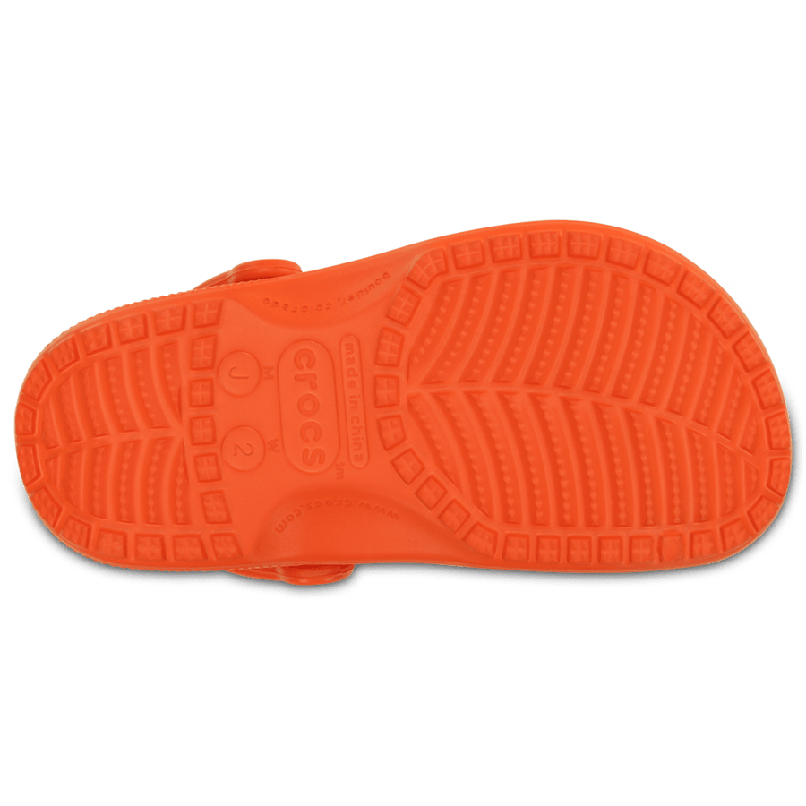 Tangerine Kids' Classic Clog - Bottom - Crocs