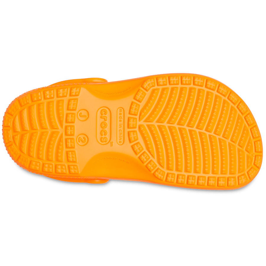 Orange Zing Kids' Classic Clog - Bottom - Crocs