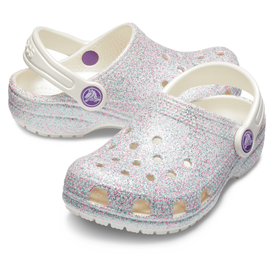 Oyster Toddler Classic Glitter Clog - Pair - Crocs