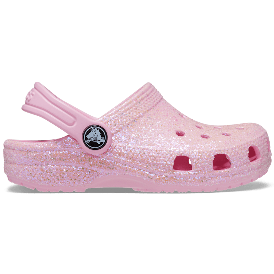 Flamingo Toddler Classic Glitter Clog - Side - Crocs