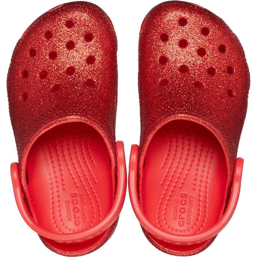 Flame Toddler Classic Glitter Clog - Top - Crocs