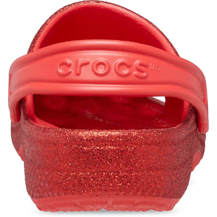 Flame Toddler Classic Glitter Clog - Back - Crocs