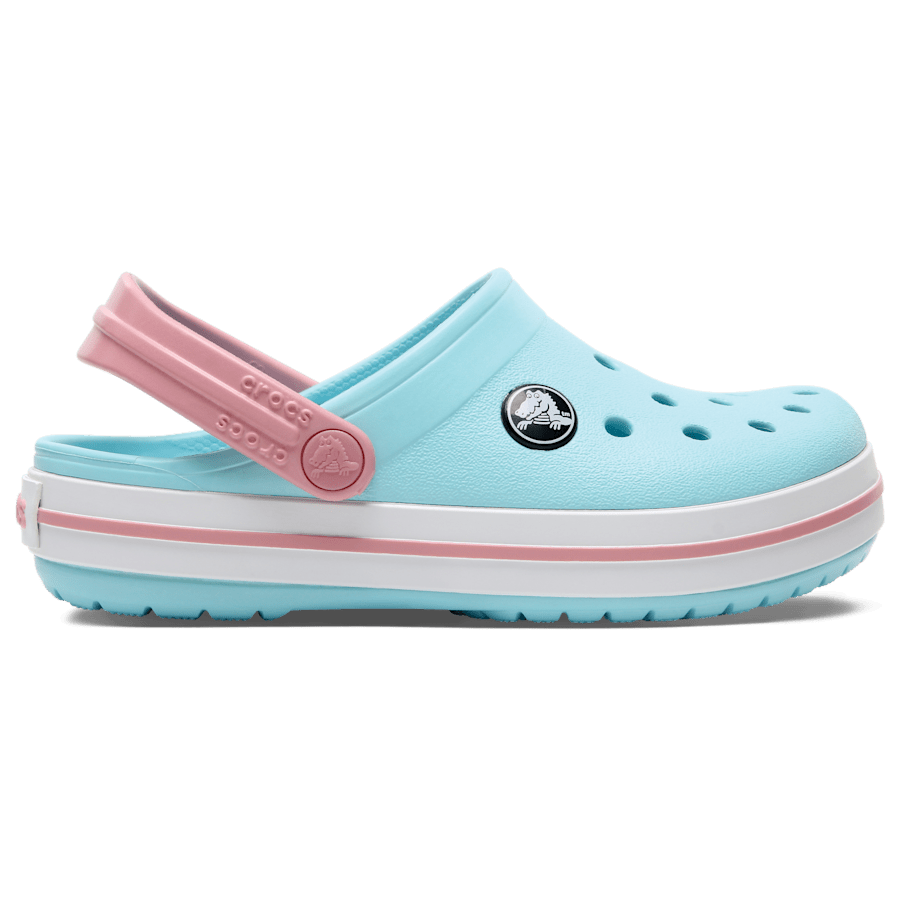 Ice Blue/White Toddler Crocband™ Clog - Side - Crocs
