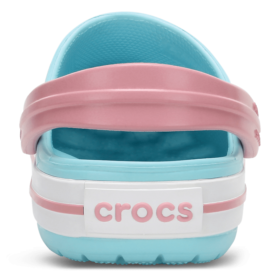 Ice Blue/White Toddler Crocband™ Clog - Back - Crocs