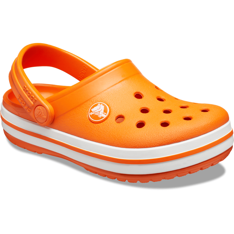 Orange (Coral) Toddler Crocband™ Clog - Angle - Crocs