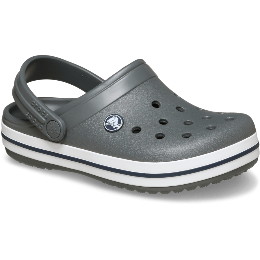 Slate Grey/Navy Kids' Crocband™ Clog - Angle - Crocs