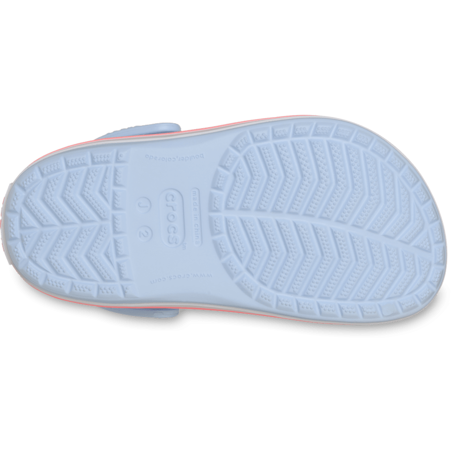 Blue Frost/Guava Kids' Crocband™ Clog - Bottom - Crocs