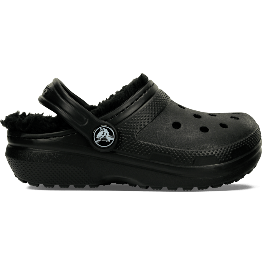 Black / Black Toddler Classic Lined Clog - Side - Crocs