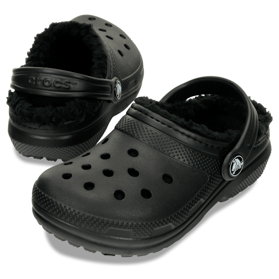 Black / Black Toddler Classic Lined Clog - Pair - Crocs