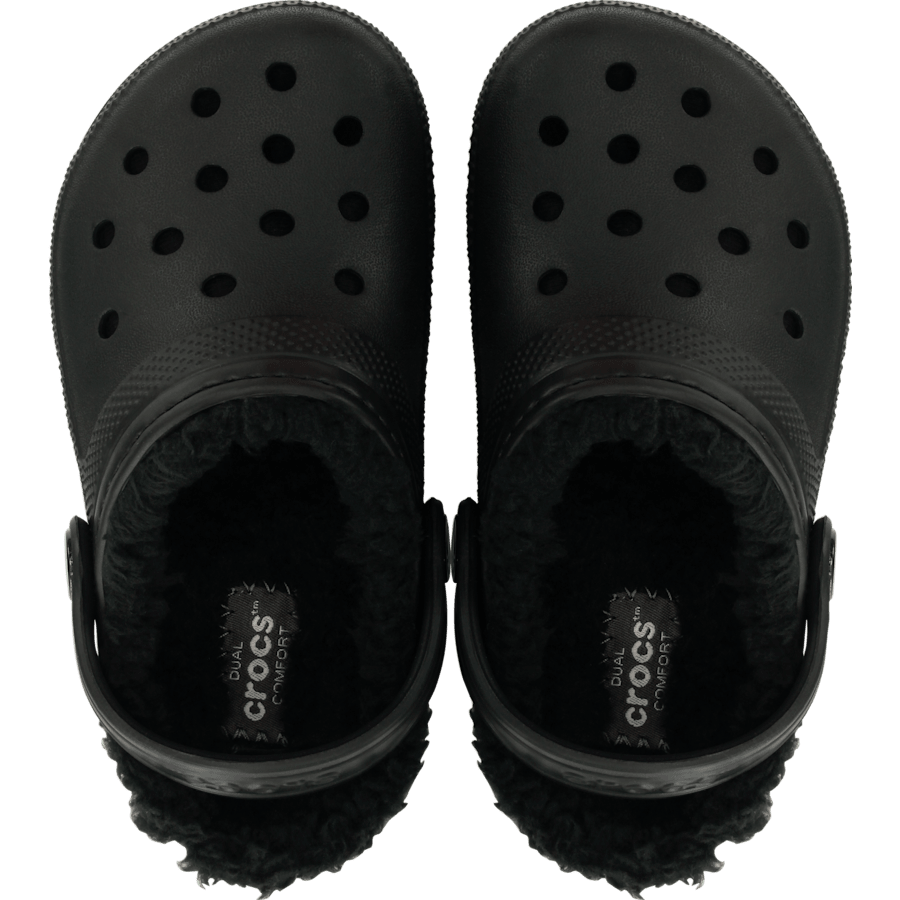 Black / Black Toddler Classic Lined Clog - Top - Crocs