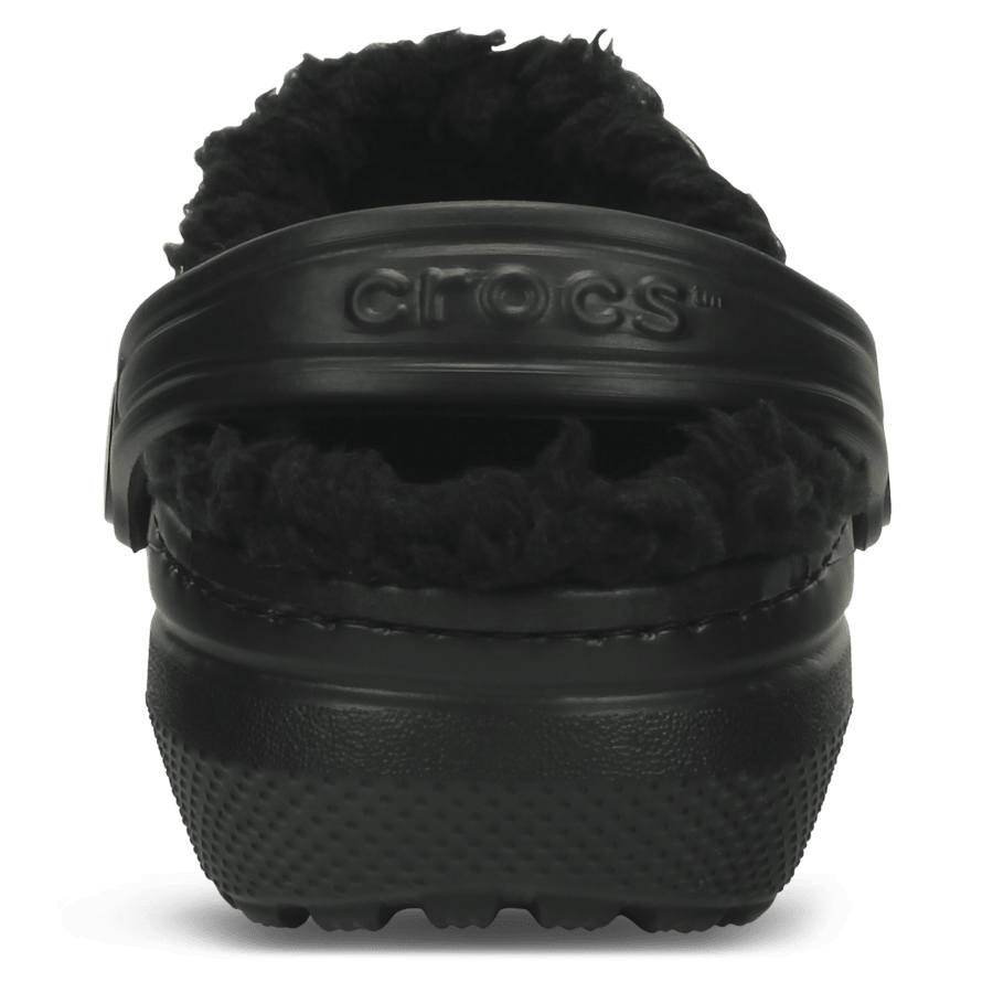 Black / Black Toddler Classic Lined Clog - Back - Crocs