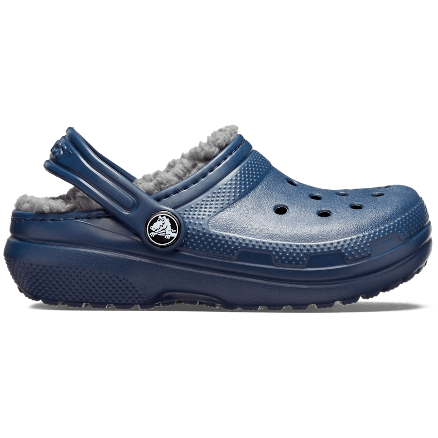 Navy / Charcoal Toddler Classic Lined Clog - Side - Crocs