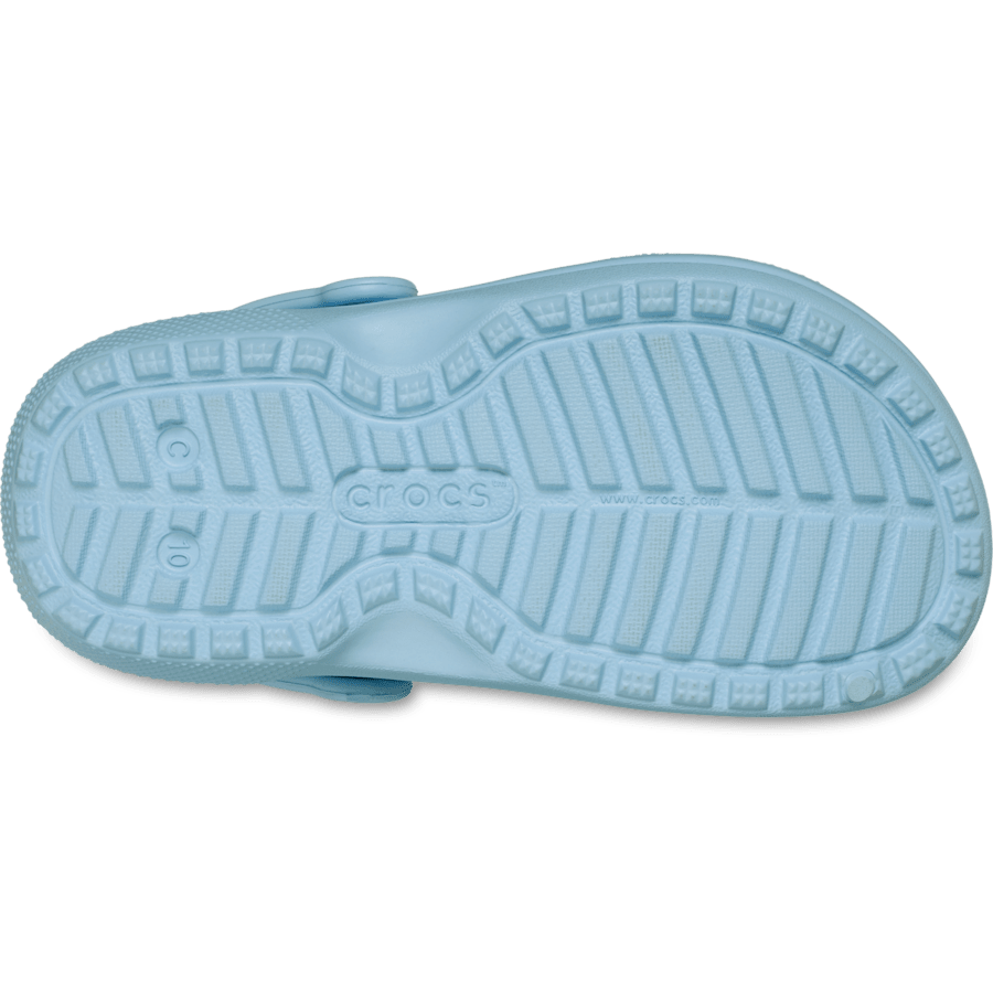 Blue Calcite Toddler Classic Lined Clog - Bottom - Crocs