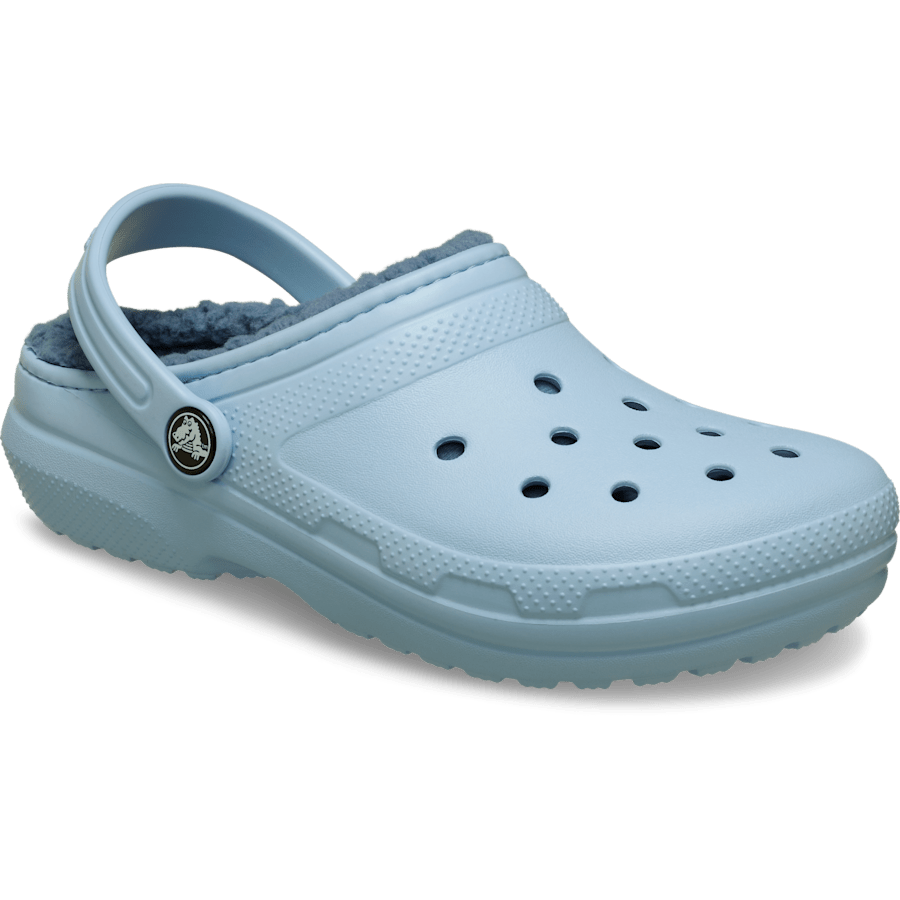 Blue Calcite Toddler Classic Lined Clog - Angle - Crocs