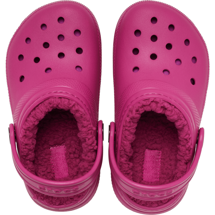 Royal Pink Toddler Classic Lined Clog - Draufsicht - Crocs
