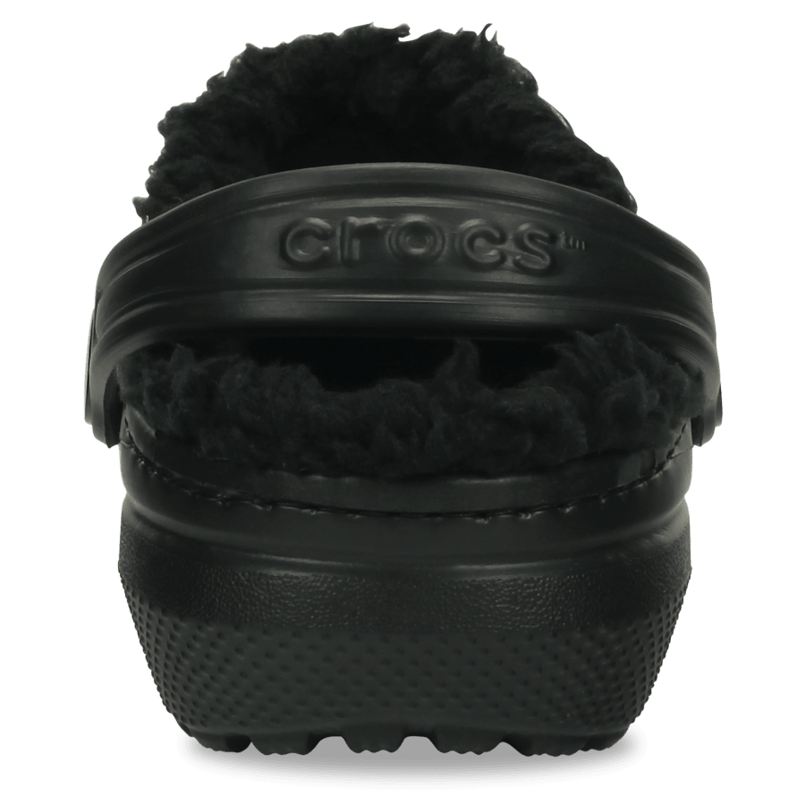 Black / Black Kids' Classic Lined Clog - Back - Crocs