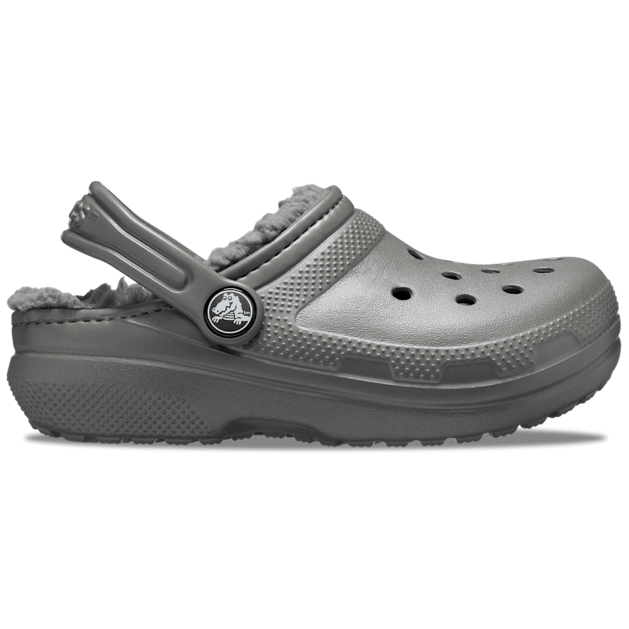 Slate Grey/Smoke Kids' Classic Lined Clog - Side - Crocs