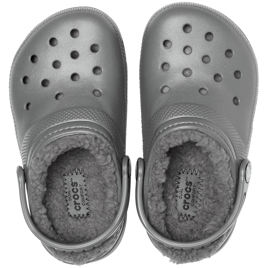 Slate Grey/Smoke Kids' Classic Lined Clog - Top - Crocs