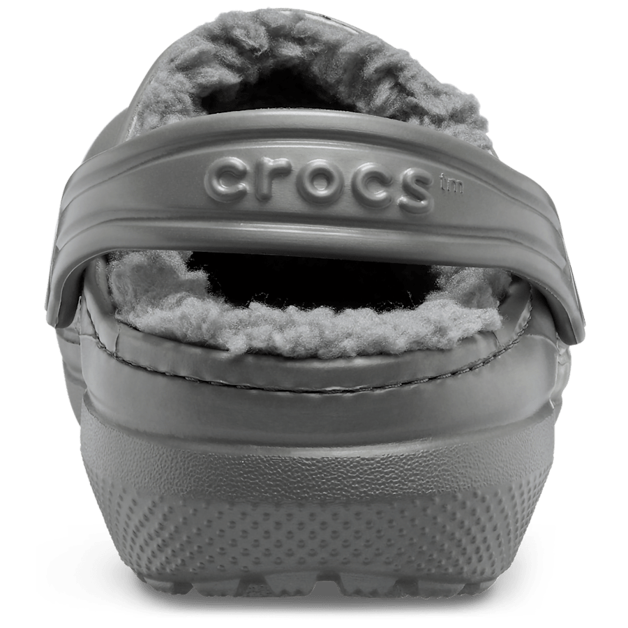 Slate Grey/Smoke Kids' Classic Lined Clog - Back - Crocs