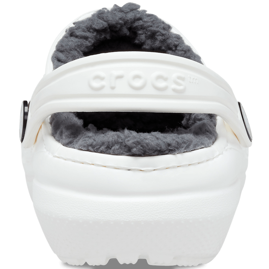 White / Grey Kids' Classic Lined Clog - Back - Crocs