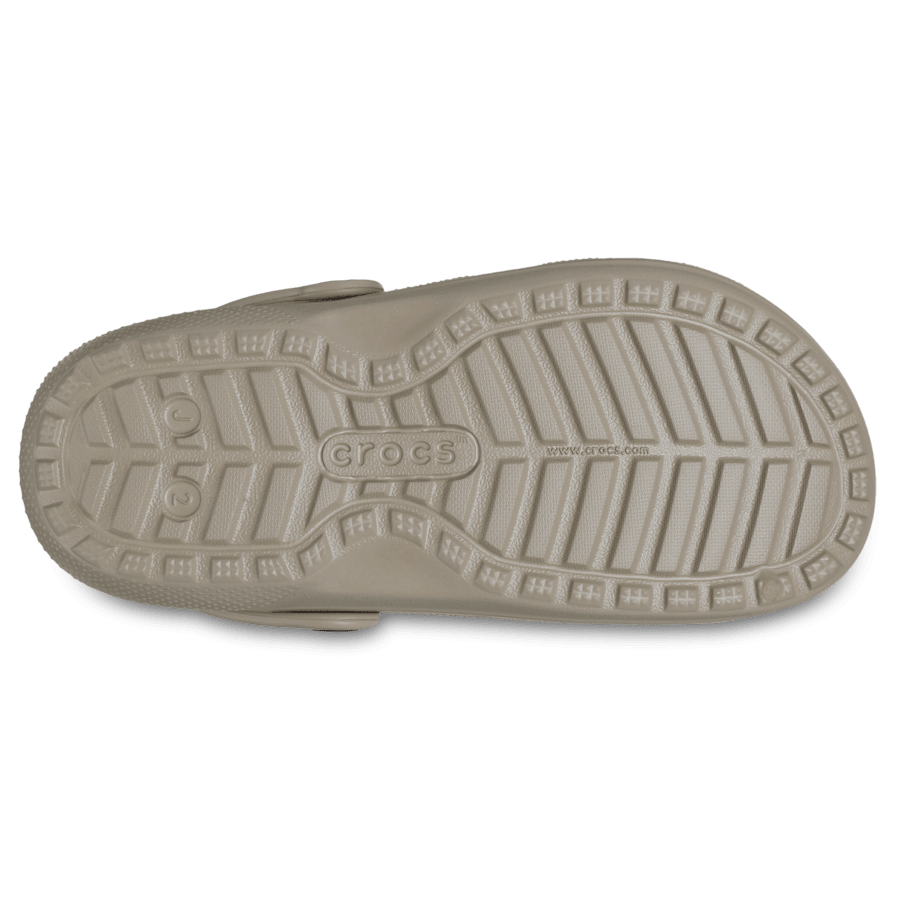 Mushroom / Bone Kids' Classic Lined Clog - Bottom - Crocs