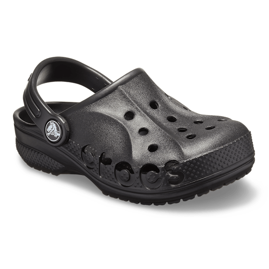 Black Toddler Baya Clog - Angle - Crocs
