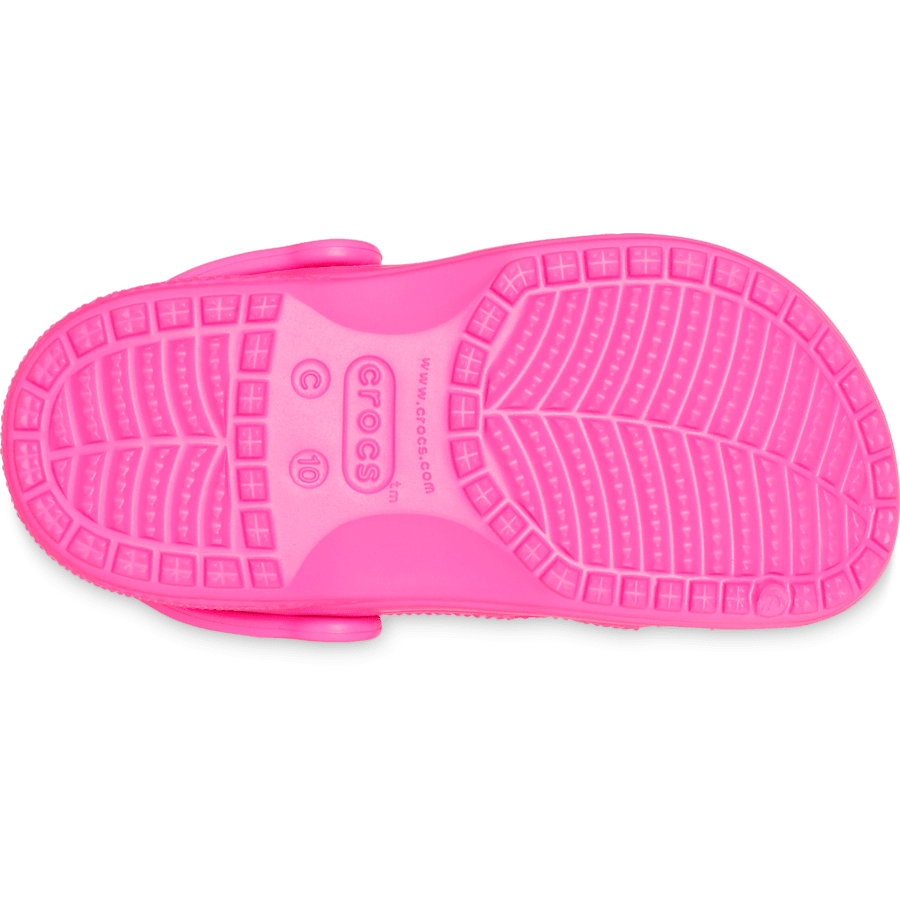 Electric Pink Toddler Baya Clog - Bottom - Crocs