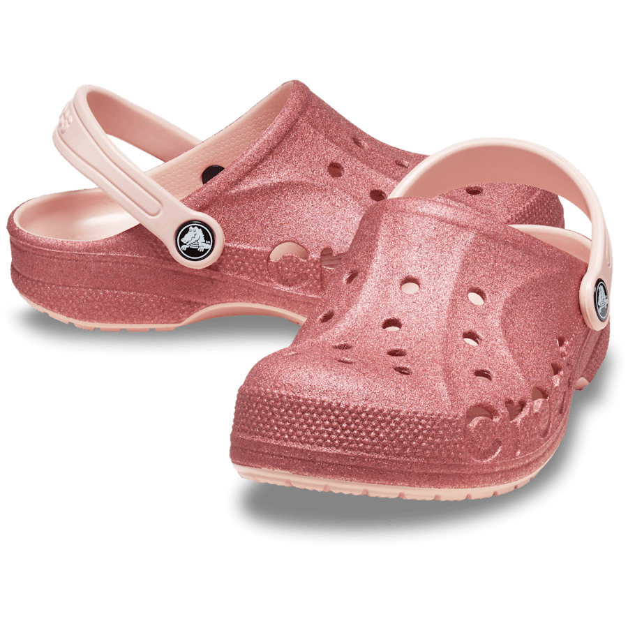 Pink Rose Toddler Baya Glitter Clog - Pair - Crocs