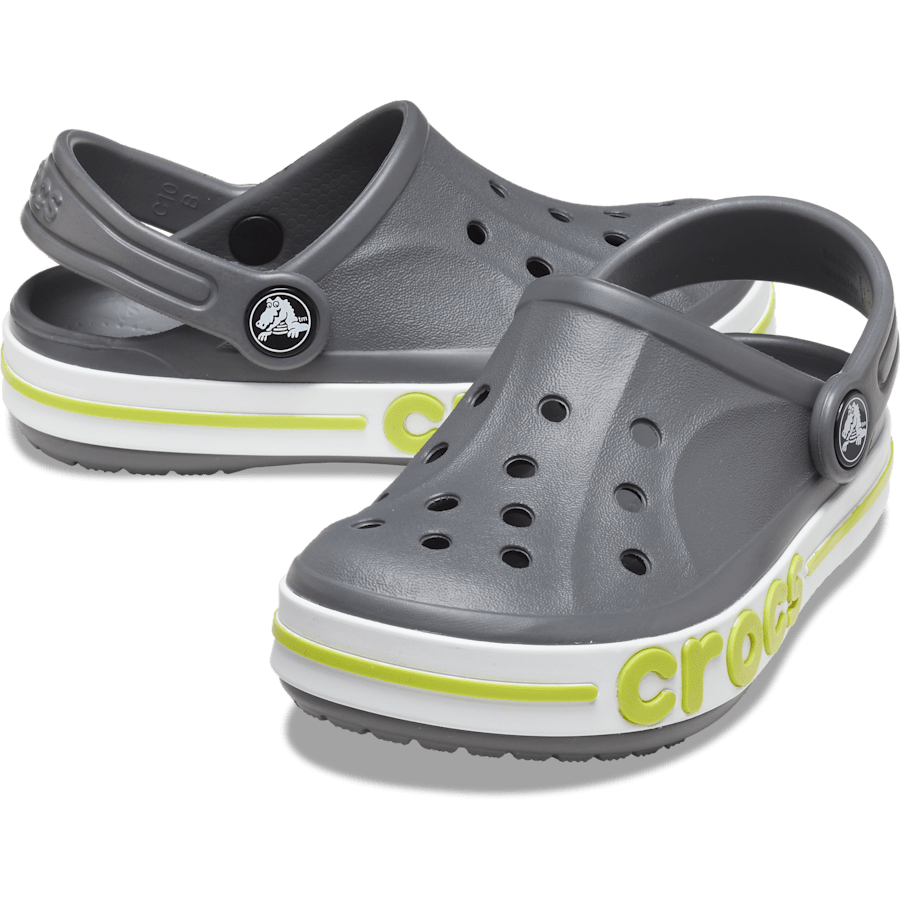 Slate Grey / Lime Punch Toddler Bayaband Clog - Pair - Crocs