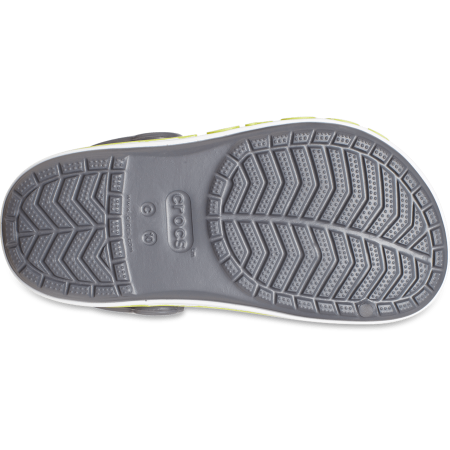 Slate Grey / Lime Punch Toddler Bayaband Clog - Bottom - Crocs